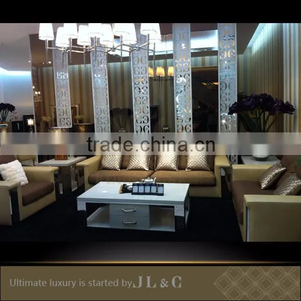 JT21-04 Coffee Table Starry Hollow Pattern Stainless Steel JL&C Luxury Home Furniture photo-2