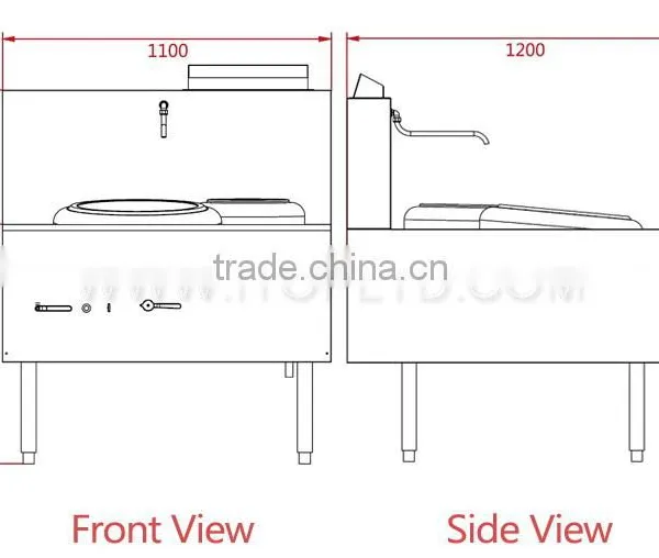 YRZL Commercial Chinese Gas Wok Stove photo-2