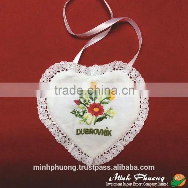 Heart Flower Design Fragrant Bags With Embroidery for Air Fresh Powder Sachet photo-5