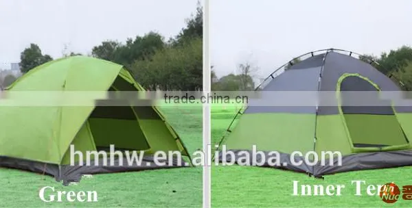 3 Person Double Door Fiberglass Pole Camping/travelling Tent photo-6