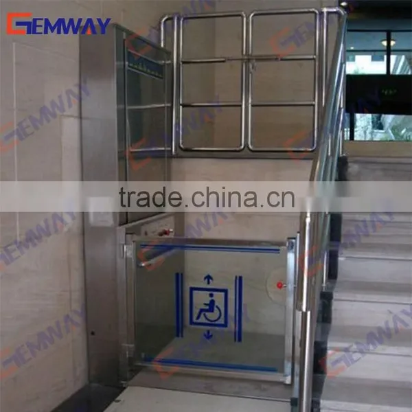 Latest Design Outdoor Vertical Handicap Wheelchair Platform Lift for Disabled