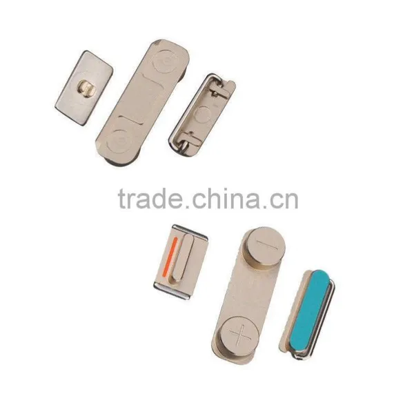 For iPhone 5S Side Key Volume Mute Power Switch Button Buttons Set black white gold