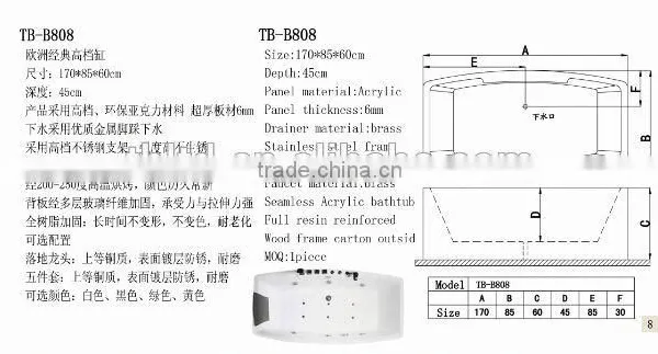 Oval Shape Pedestal Freestanding Bathtub High Slipper Bathtub photo-3