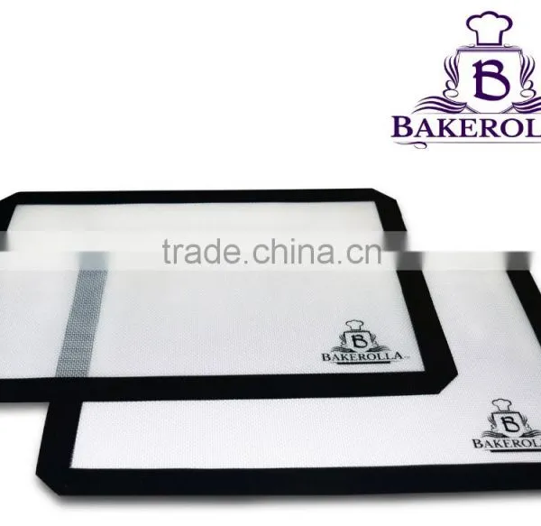 OEM 1 Color Logo Silicone Nonstick Fiberglass Silicone Baking Mat Set photo-5