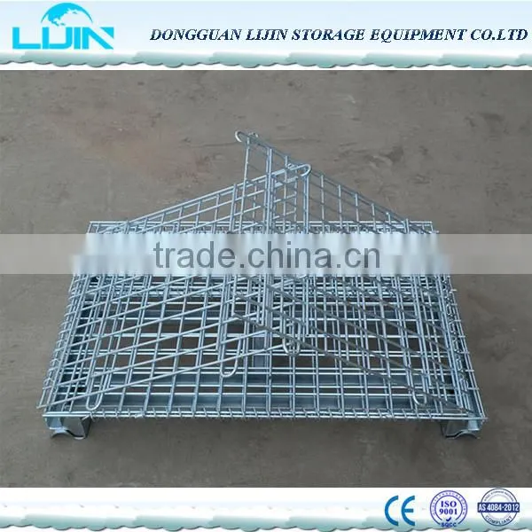 Folding Steel Wire Mesh Cage Folded Storage Container photo-3