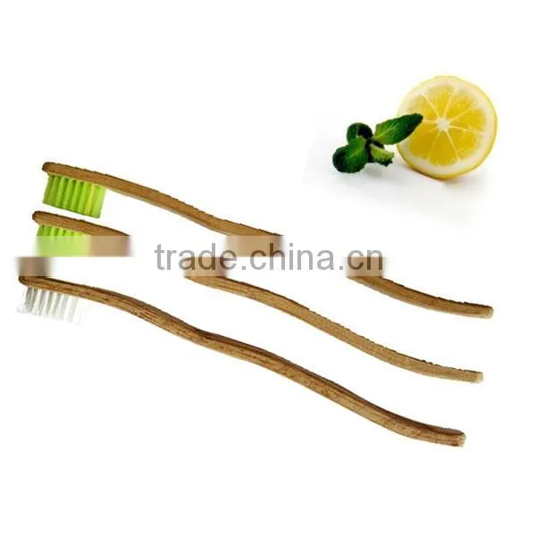 2016 Eco-friendly Biodegradable Wave Bamboo Wood Toothbrush photo-4