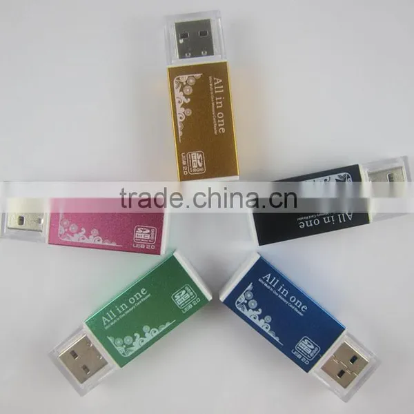 High transmission Speed 4 in1 USB 2.0 Multi Memory Card Reader
