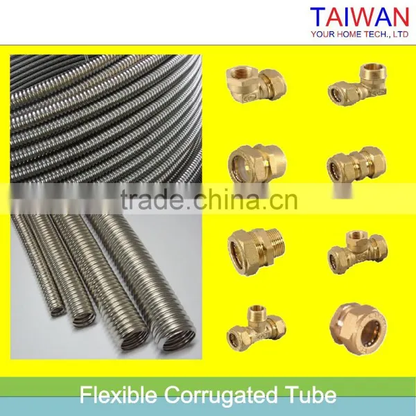 Annular Corrugated Flex Metal Hose White