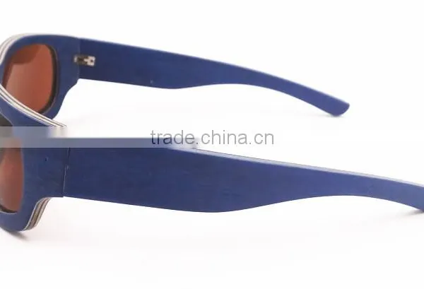 Fashion Wood 8 Bit Wood Sunglasses Big Curve Sports Eyeglasses photo-3