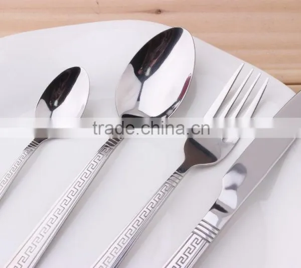 Decorative Pattern Handle Stainless Steel Cutlery Set (KX-S153) photo-5