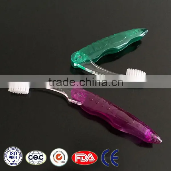 2016 Personalized Best Quality PS Material Foldable Adult Tooth Brush, Travel Toothbrushes