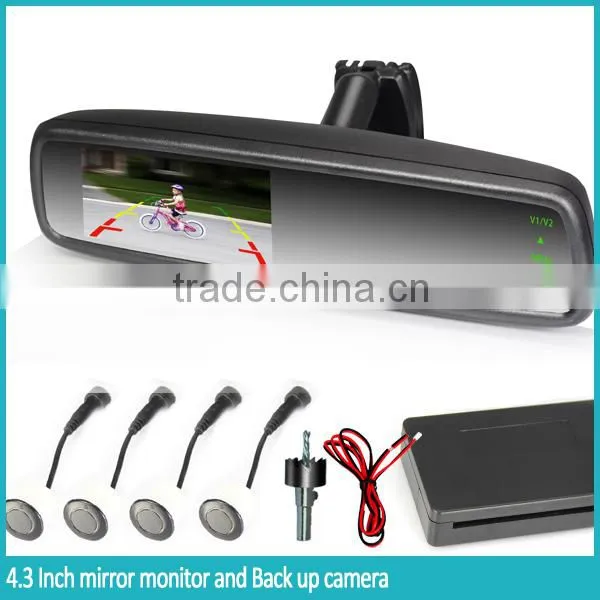 2016 New Design 4.3inch High Brightnedss Rearview Mirror Monitor With Hot Keys and Auto Backup Display photo-6