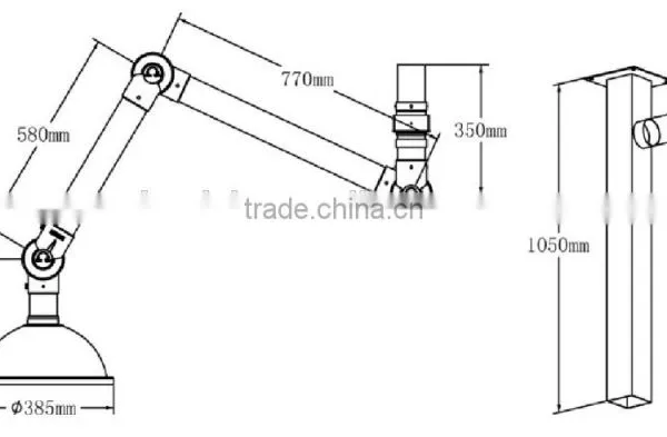 Best Price Ceiling Mounted 3 Joints Lab Fume Extraction Hood in Lab Equipment & Lab Fittings photo-2