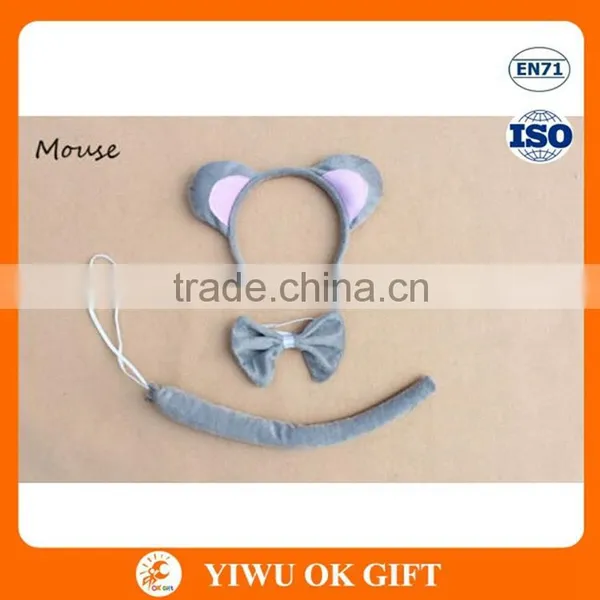 Black Color Cat Ears Headband With Bow Tie And Tail For Party Decoration Favor Bow Tie Set photo-4