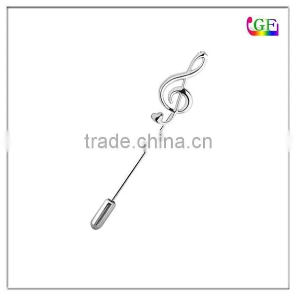 Metal Clef Music Note Stick Pin