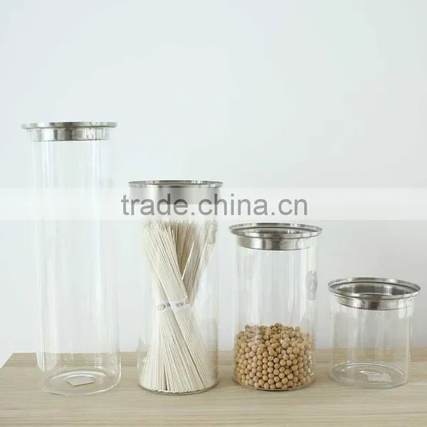 Wholesale Glass Jar Storage Jar 300ml Capacity Man-blown Heat Resistant Glassware N6304 photo-2