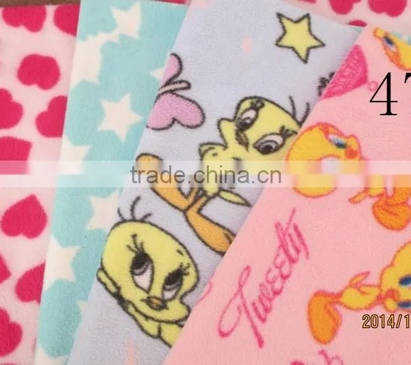 Cartoon Printing Microfiber Polar Fleece With Antipilling Fabric Baby Blanket photo-3