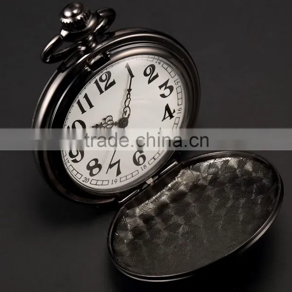 Vintage Men White Dial Analog Pendant Quartz Pocket Watch photo-6