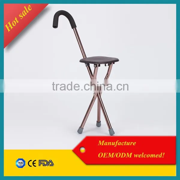 Aluminum Folding Walker Professional Elderly Walking Stick , Walking Support for Leg Injuries