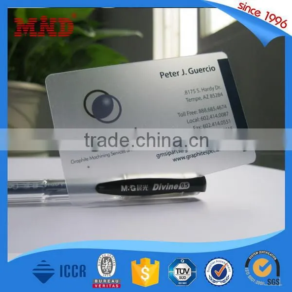 MDP315 New Style Transparent Clear Plastic Business Cards Cheap photo-2
