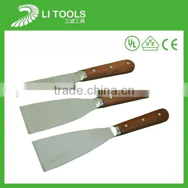 Hot Selling Wood Handle Carbon Steel Wide Blade Putty Knife photo-4