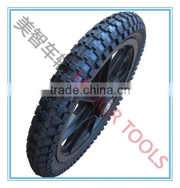 16 x 2.125 Steel and Aluminum Spoke Rim Bicycle Tyre photo-3