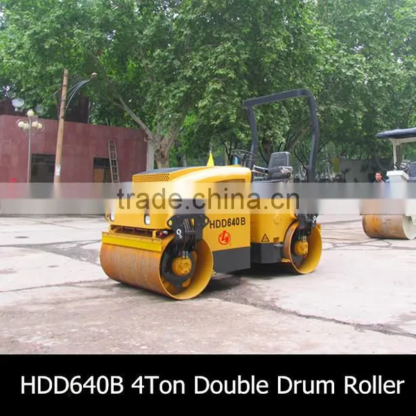 4Ton Hydraulic Double Drum Vibratory Road Roller, Tandem Vibratory Compactor