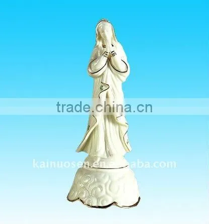 Irish Madonna Porcelain Music Box