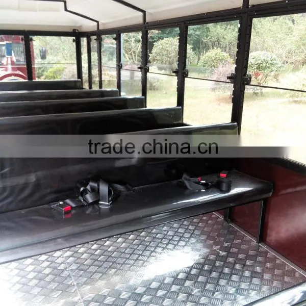 32 Seats Passenger Trailer,closed Wagon,trackless Train,diesel Train photo-2