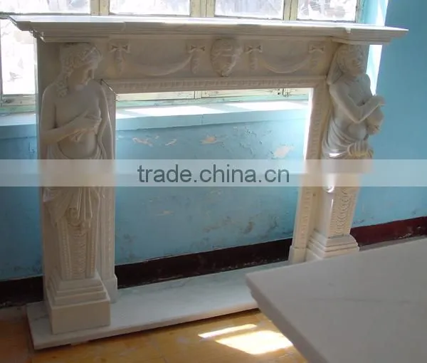 Western Style Carving Marble Fireplace photo-6