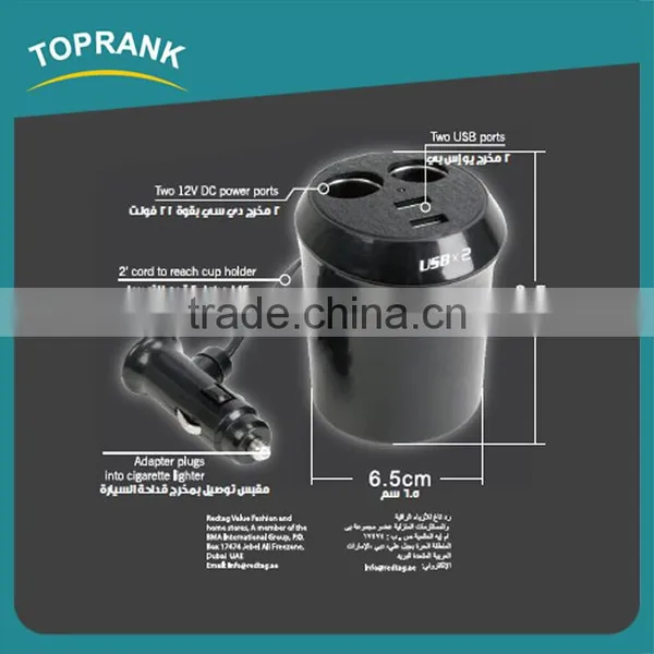 New Design DC 12V 2 Port Cigarette Lighter Splitter Adapter Dual Usb Charger Socket for Car photo-2