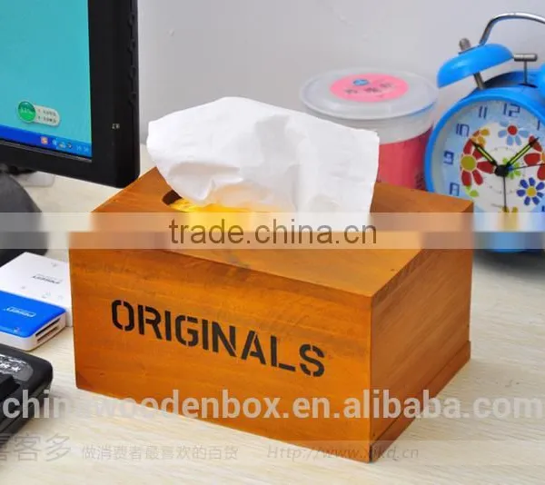 2016 Popular Refined Wood Craft Wooden Tissue Box photo-2