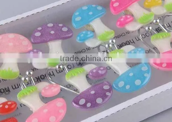 12PC Sucker Type Star Shape /mushroom Shape Plastic Hook photo-4