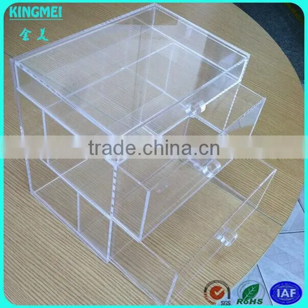 Pop Clear Acrylic Cosmetic Jewelry Display Organizer Box With 7 Drawers& Top Lid photo-6
