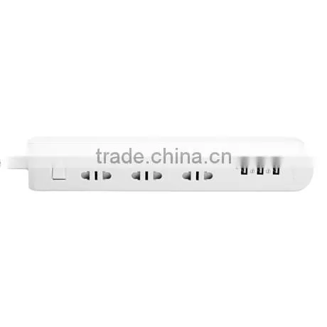 3-AC Outlet Power Strip With 3 USB Charging Ports for Home / Office / Travel photo-2
