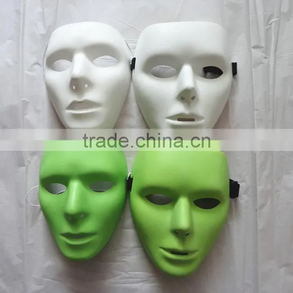 PVC Plastic Jabbawockeez Hiphop White Dance Face Mask for Dance False Face Mask photo-2