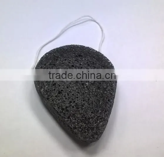 Black Bamboo Charcoal Konjac Sponge Cosmetic Facial Cleansing Sponge photo-2