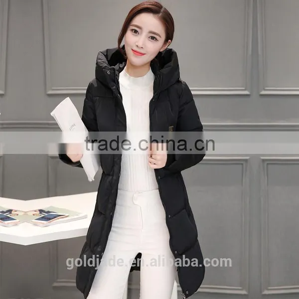 Korean Women Long Hooded Cotton Padded Jacket Slim Down Jackets Women 2016 Winter Coat photo-5