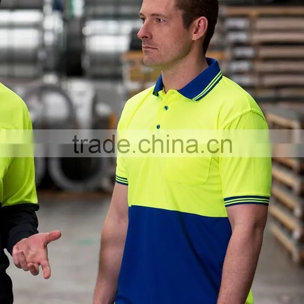 Polyester Quick Dry Fit Workwear T-shirt hi Vis S/S Sports Polo photo-3