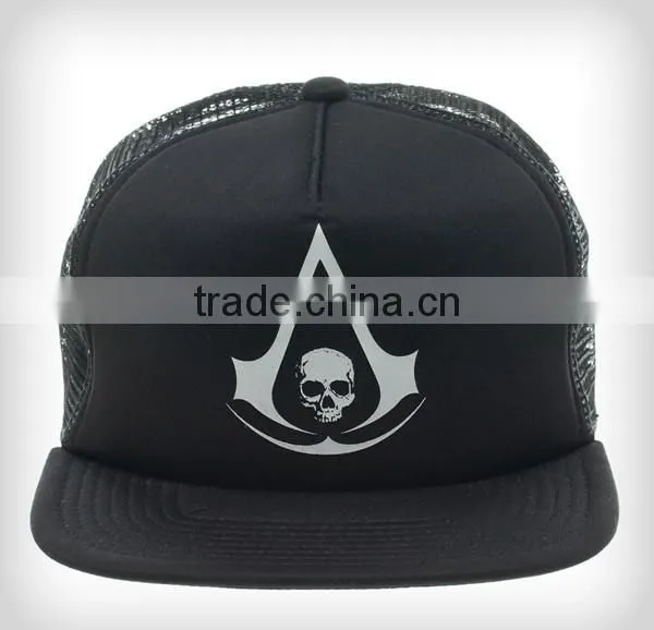100% Polyester Black Foam And Mesh Sublimation Trucker Cap photo-2
