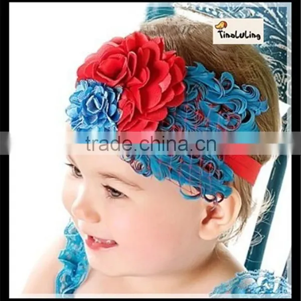 Purple 1.5X 36 cm Flower Hairband Hair Accessory Headband photo-2