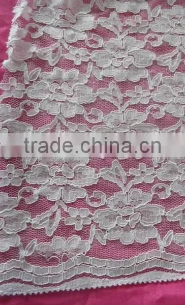 R&H Best Quality Heavy African Lace Fabric Elastic Tulle Fabric 100% Cotton Nigeria Cord Lace photo-3