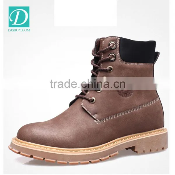Winter Casual Bootsace Up Walking Flat Men Boots photo-4