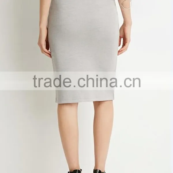 Elegant Unlined Knitted Pecil Skirt Wholesale Mature Women Skirts photo-4