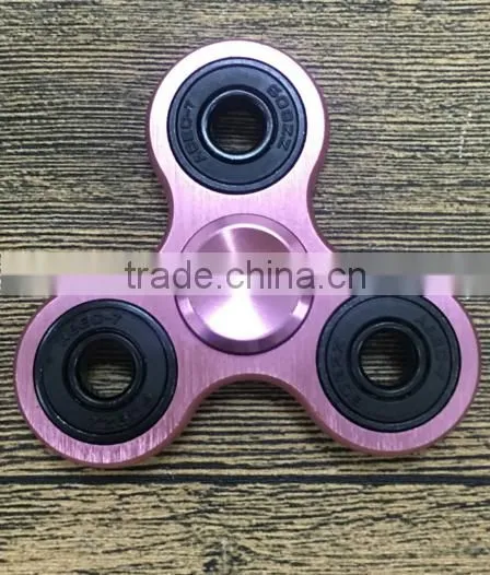 Fingertips Gyro Colorful Aluminum Alloy Big Three Round Bright Color Big Three Yuan Black Circle Finger Gyro Metal Gyro Decompre photo-3
