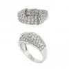 Romantic Pure Clear cz Setting 925 Sterling Silver Engagement and Wedding Ring Sets