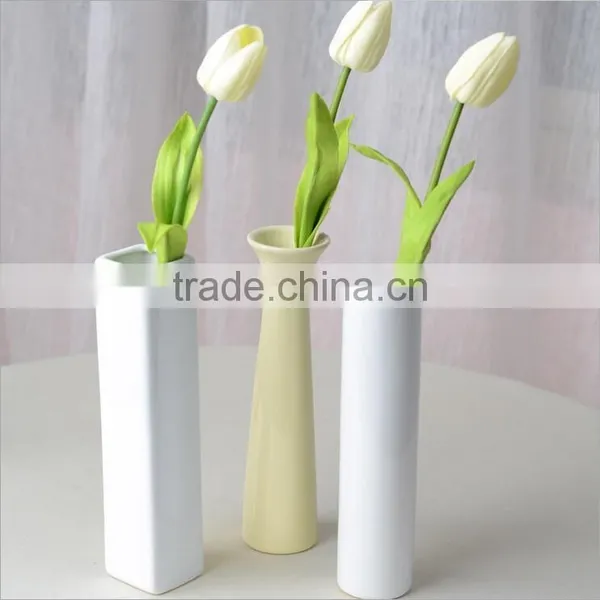 Modern Mini Tall Decoration Desk Ceramic Flower Vase photo-2