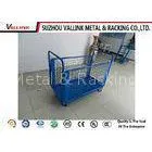 4 Closed Steel Mesh Sides Hand Truck Cart For Workplace Safety Loading
