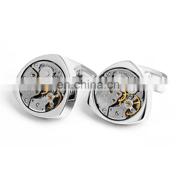 Mechanical Cufflinks Watch Movement Steampunk Cufflinks