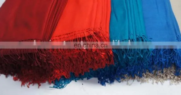 50% Silk 50% Pashmina Wool Shawls,Plain Pashmina Silk Pashmina ,Stoles,Scarves photo-2